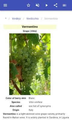 Grape varieties android App screenshot 10